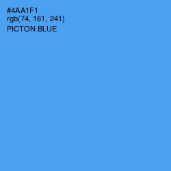 #4AA1F1 - Picton Blue Color Image